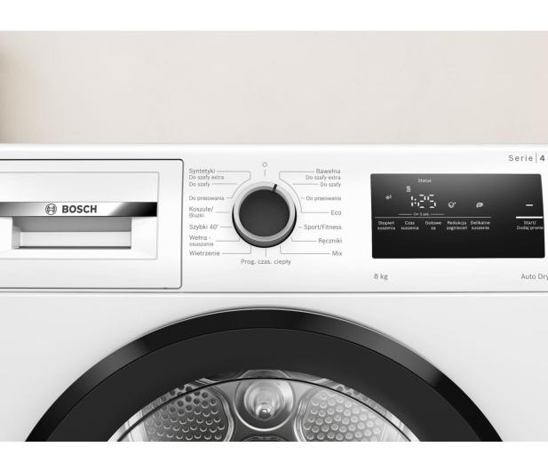 Suszarka Bosch Serie 4 WTH85V9FPL 8 kg z pompą ciepła AutoDry EasyClean Filter Program Super 40’ - 1323596 - zdjęcie 4